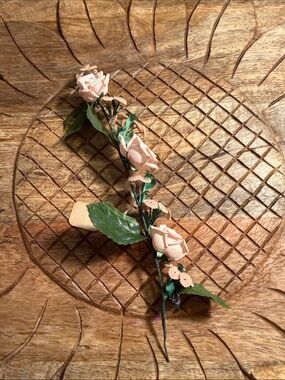 Handcrafted Pink Floral Rose Stem Decorative Japan Accent Single strand